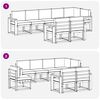 vidaXL Outdoor-Sofagarnitur mit Kissen 8 pcs Natur und Anthrazit
