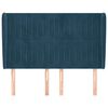 vidaXL Kopfteil mit Ohren Dunkelblau 147x23x118/128 cm Samt