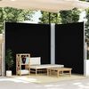 vidaXL Seitenmarkise Ausziehbar Schwarz 200x600 cm