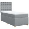 vidaXL Boxspringbett mit Matratze Hellgrau 80x200 cm Stoff