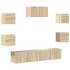 vidaXL 7-tlg. TV-Schrank-Set Sonoma-Eiche Holzwerkstoff