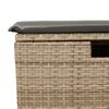 vidaXL 5-tlg. Garten-Sofagarnitur mit Kissen Beige Poly Rattan Akazie