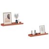 vidaXL Wandregal mit Regal 2 pcs Rot 40 x 9 x 3 cm Holzwerkstoff