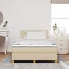 vidaXL Boxspringbett mit Matratze Creme 120 x 190 cm Stoff