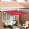 vidaXL Einziehbare Markise Rot 350 x 250 cm Polyester und Aluminium