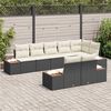 vidaXL Gartensofa-set mit Kissen 8 pcs Schwarz Poly Rattan