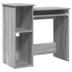 vidaXL Schreibtisch mit Regal Grau Sonoma 84x40x78 cm Holzwerkstoff