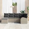 vidaXL Gartensofa-set Hellgrau Poly-Rattan