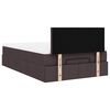 vidaXL Ottoman-Bett mit Matratze Dunkelbraun 120x200 cm Stoff