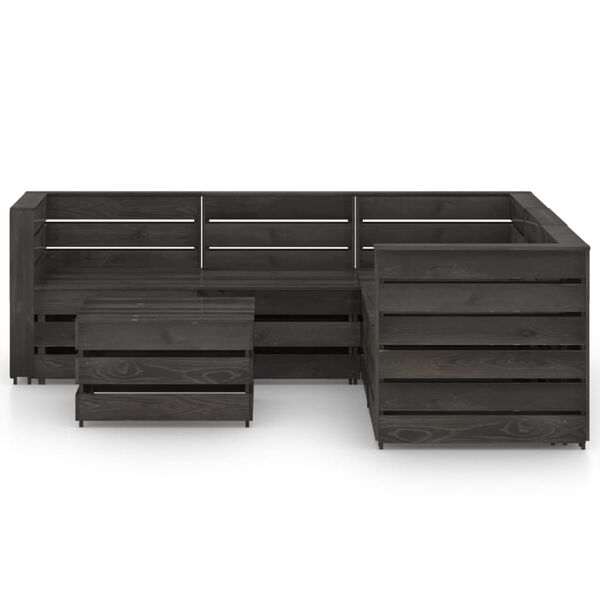 vidaXL 6-tlg. Garten-Lounge-Set Grau Impr&auml;gniertes Kiefernholz