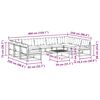 vidaXL Outdoor-Sofagarnitur mit Kissen 10 pcs Natur und Creme