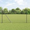 vidaXL Zaunpfosten Grau 10 x 1,5 m (40 x 40 mm Maschen) Stahl und PVC