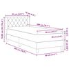 vidaXL Boxspringbett mit Matratze Hellgrau 200 x 80 cm Samt