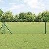 vidaXL Zaunpfosten Gr&uuml;n 25 x 0,6 m (40 x 40 mm Maschen) Stahl und PVC