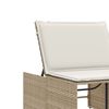 vidaXL Sonnenliegen 2 Stk. mit Tisch Beige Poly Rattan