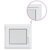 vidaXL Kellerfenster Innenseite Farbe Wei&szlig; RISOR 60 x 55 cm