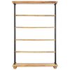 vidaXL B&uuml;cherregal 5 F&auml;cher 120x35x180 cm Massivholz Mango und Stahl