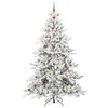 vidaXL K&uuml;nstlicher klappbarer Weihnachtsbaum Wei&szlig; 240 cm PVC und Stahl