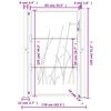 vidaXL Gartentor Anthrazit 100x125 cm Stahl Gras-Design