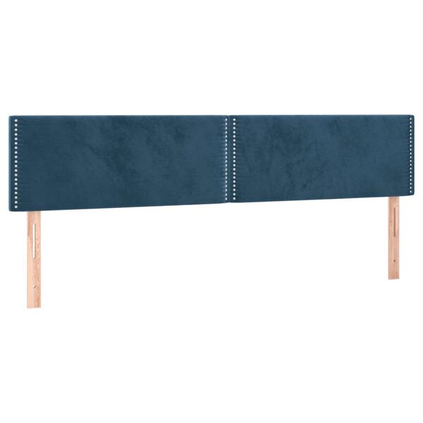 vidaXL Kopfteile 2 Stk. Dunkelblau 80x5x78/88 cm Samt
