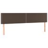 vidaXL LED Kopfteil Braun 180x5x78/88 cm Kunstleder