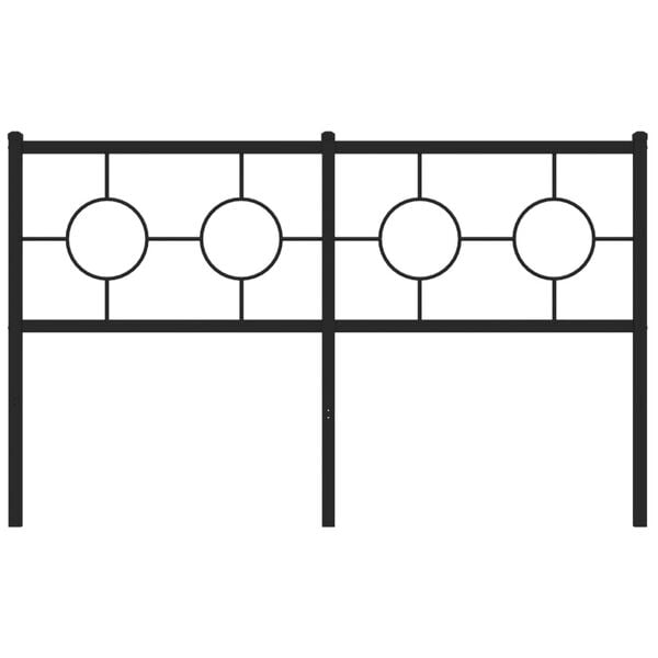 vidaXL Ersatz-Kopfteil Metall Schwarz 140 cm