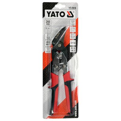 YATO Ideal-Blechschere Links 260 mm Rot