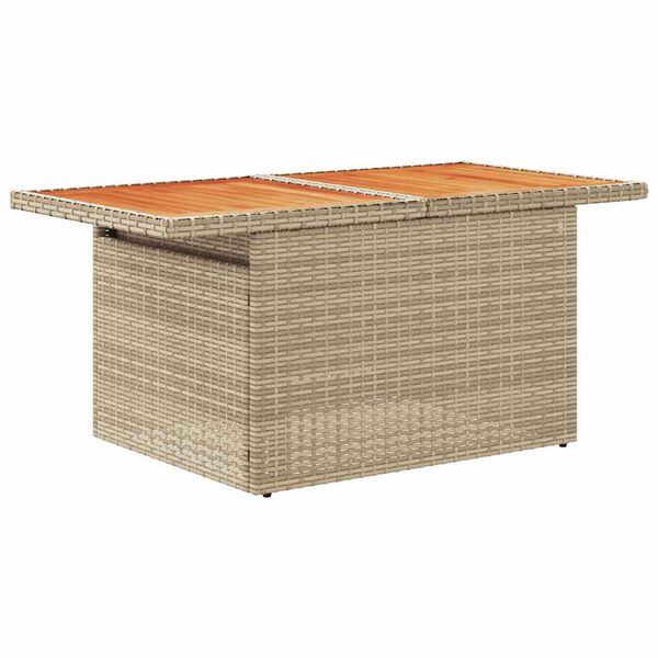 vidaXL 6-tlg. Garten-Sofagarnitur mit Kissen Beige Poly Rattan