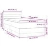 vidaXL Boxspringbett mit Matratze Rosa 90x220 cm Samt