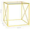 vidaXL Couchtisch Golden 55x55x55 cm Edelstahl und Glas