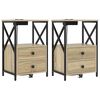 vidaXL Nachttisch 2 pcs Sonoma-Eiche 40 x 31 x 60 cm Holzwerkstoff