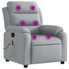 vidaXL Massage-Relaxsessel, hellgrauer Stoff