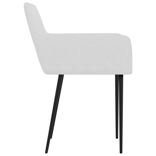 vidaXL Esszimmerstühle 2 Stk. Weiß Stoff