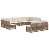 vidaXL Gartensofa-set 13 pcs Beige Poly-Rattan