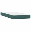 vidaXL Boxspringbett mit Matratze Dunkelgr&uuml;n 90x220 cm Samt