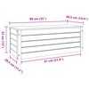 vidaXL Aufbewahrungsbox mit Speicher Wachsbraun 89 x 36,5 x 33 cm
