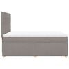 vidaXL Boxspringbett mit Matratze Taupe 140x200 cm Stoff