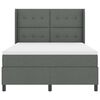 vidaXL Boxspringbett mit Matratze Dunkelgrau 160 x 200 cm Stoff