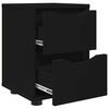 vidaXL Nachttische 2 pcs Schwarz 30,5 x 30 x 43 cm Holzwerkstoff