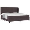vidaXL Boxspringbett mit Matratze Dunkelbraun 200 x 200 cm Stoff