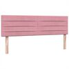 vidaXL Boxspringbett mit Matratze Rosa 140x220 cm Samt