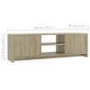 vidaXL TV-Schrank Sonoma-Eiche 120x30x37,5 cm Holzwerkstoff
