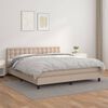 vidaXL Boxspringbett Matratze Cappuccino-Braun 160x200 cm Kunstleder