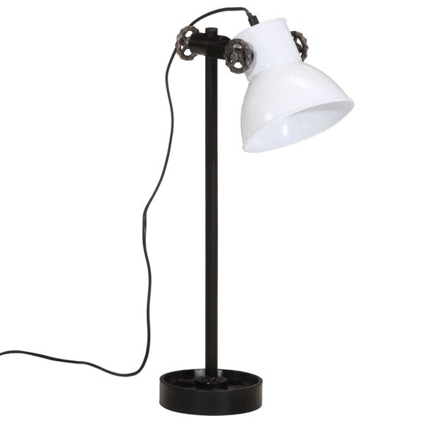 vidaXL Schreibtischlampe 25 W Wei&szlig; 15x15x55 cm E27