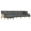 vidaXL Schlafsofa in L-Form Dunkelgrau 279x140x70 cm Stoff