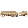 vidaXL Outdoor-Sofagarnitur mit Kissen 7 pcs Natur und Beige