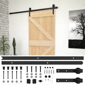 vidaXL Schiebet&uuml;r 90 x 210 cm Massives Kiefernholz
