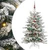 vidaXL Künstlicher klappbarer Weihnachtsbaum Weiß 150 cm PE und PVC