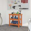 vidaXL Werkbank Wachsbraun 78,5 x 50 x 80 cm Massives Kiefernholz