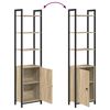 vidaXL B&uuml;cherregal Sonoma-Eiche 40 x 24 x 161 cm Holzwerkstoff